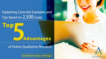 "Top 5 Advantages" of Online Qualitative Research - Explaining Concrete Examples and Tips Based on 2,500 Cases.