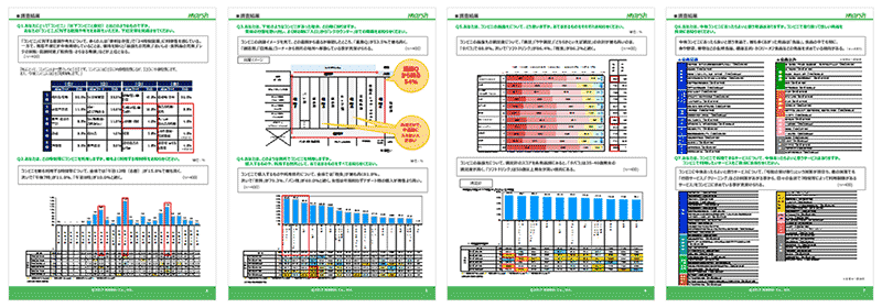 コンビニエンスストアに関するアンケート調査-レポートイメージ